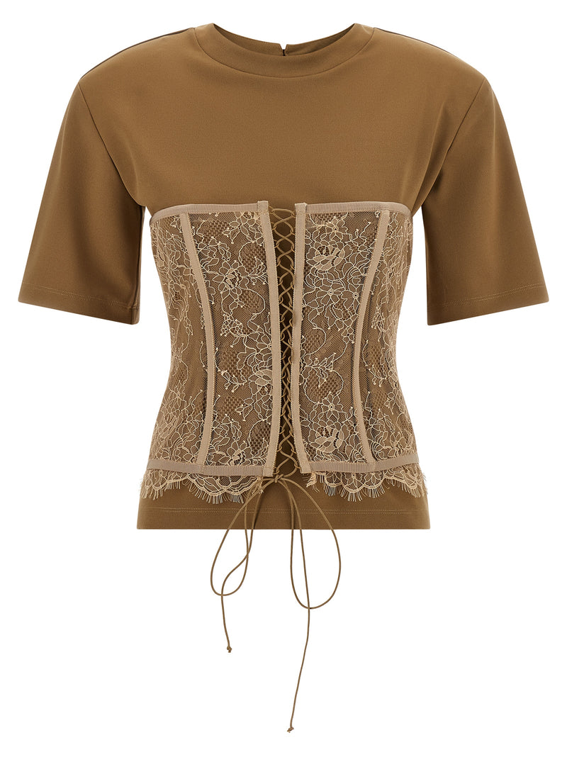 T-shirt marron en viscose Giuseppe Di Morabito