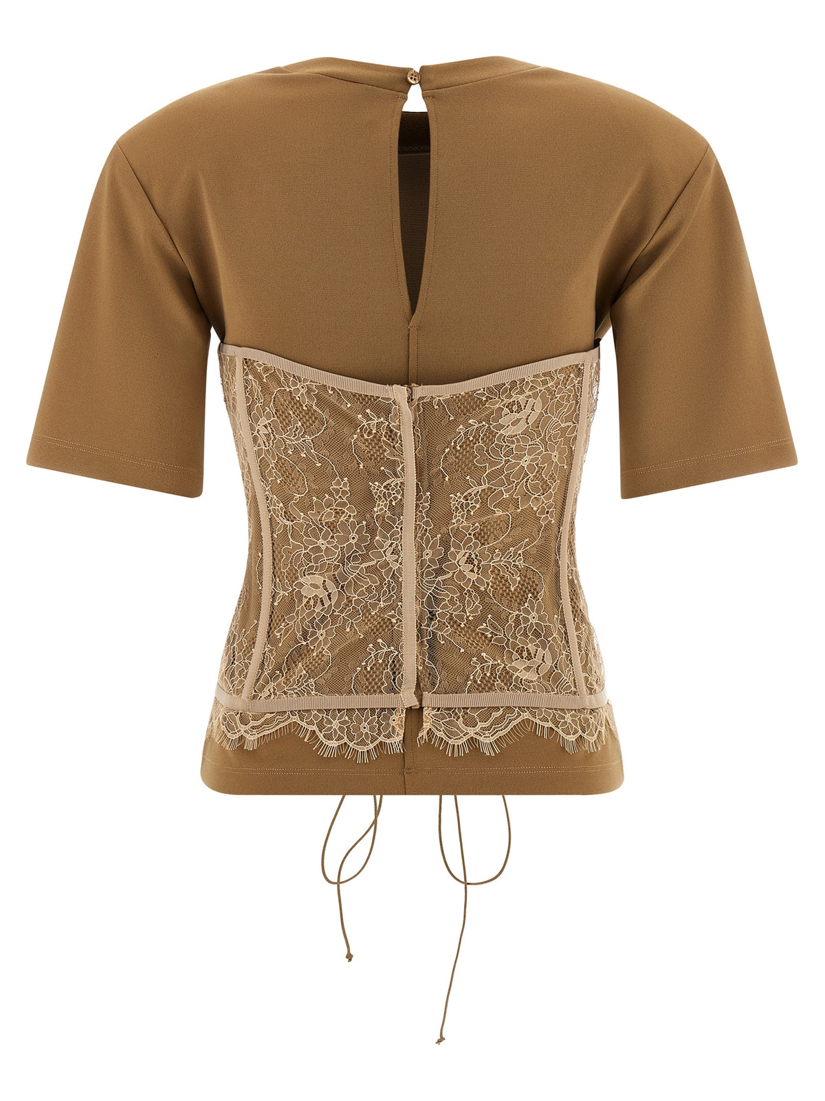 T-shirt marron en viscose Giuseppe Di Morabito