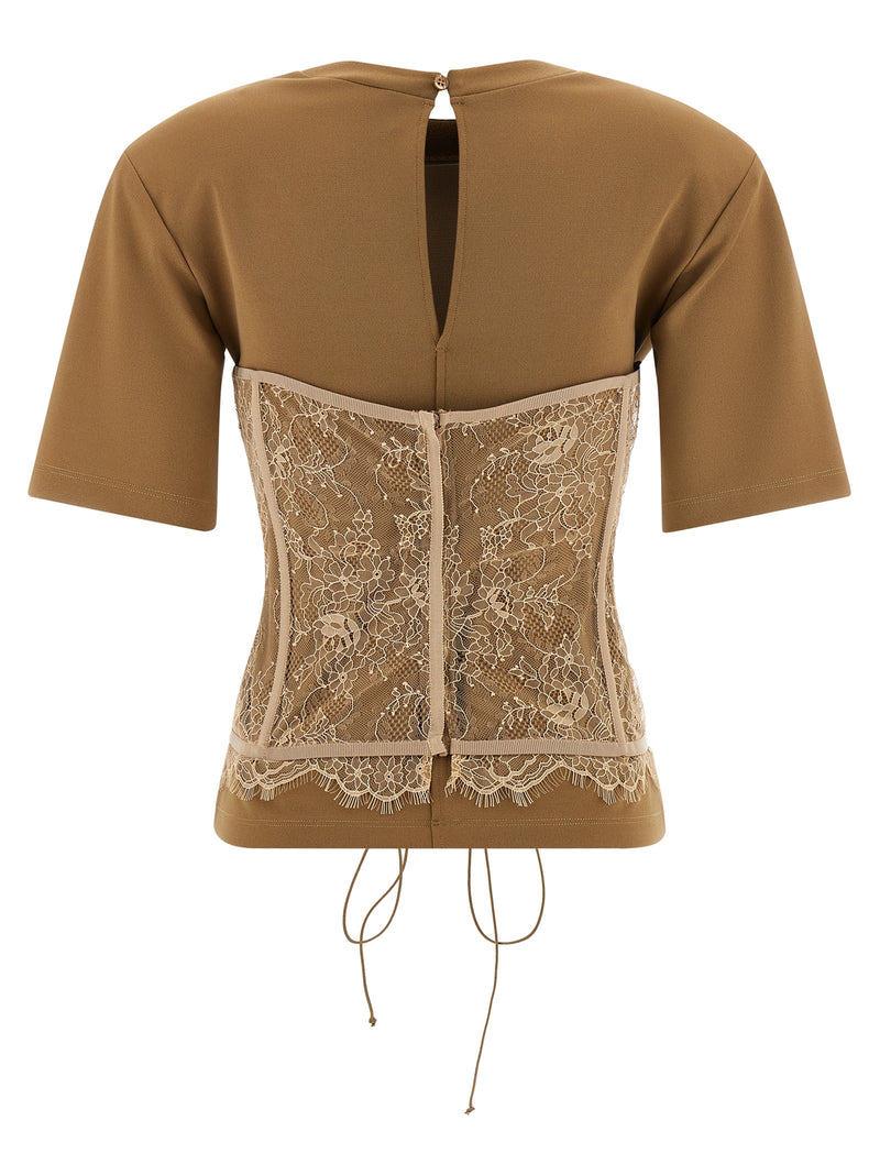 T-shirt marron en viscose Giuseppe Di Morabito