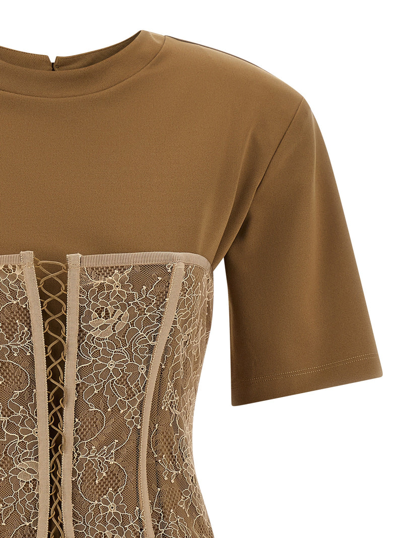 T-shirt marron en viscose Giuseppe Di Morabito