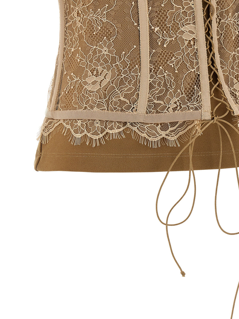 T-shirt marron en viscose Giuseppe Di Morabito