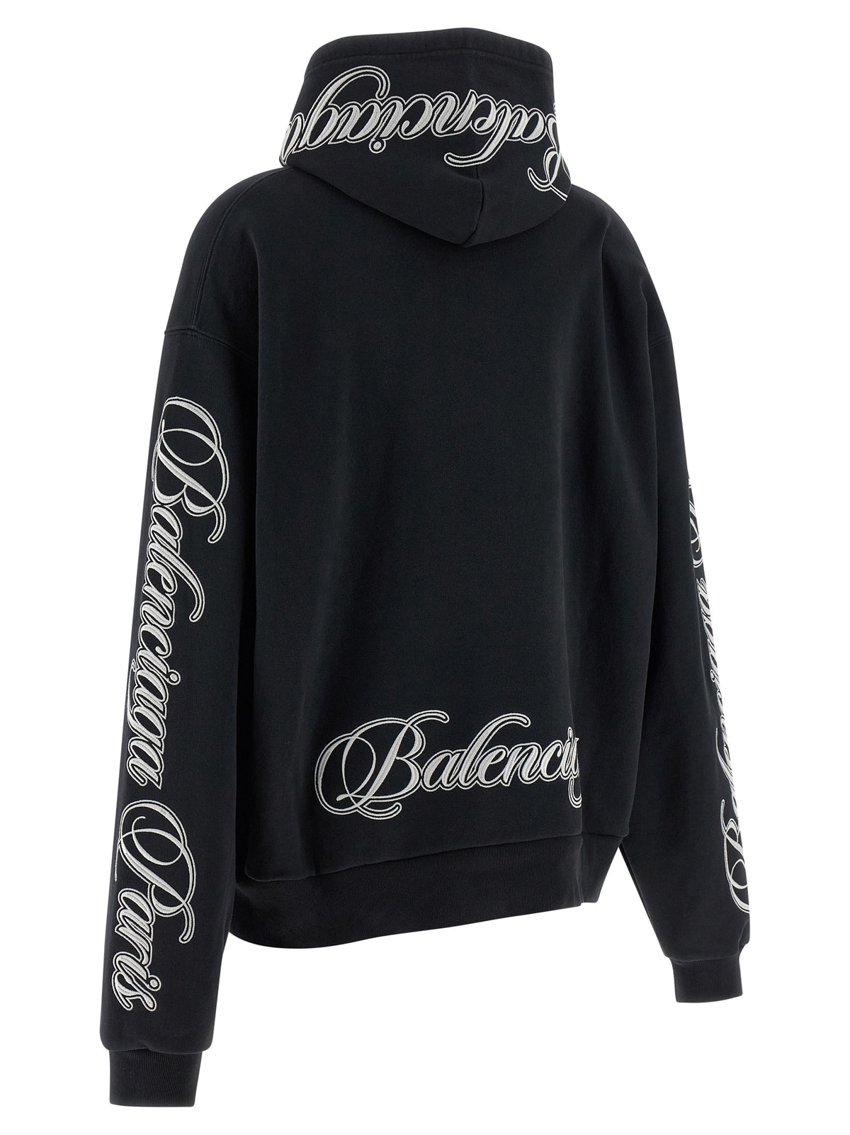 Balenciaga Black Cotton Hoodie - Chic Street Style Essential