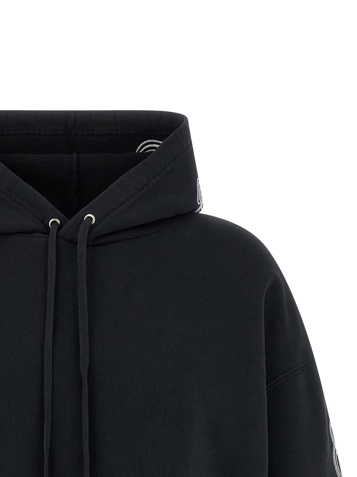 Balenciaga Black Cotton Hoodie - Chic Street Style Essential