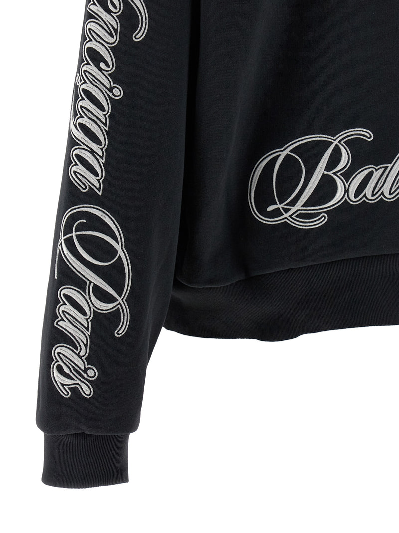 Balenciaga Black Cotton Hoodie - Chic Street Style