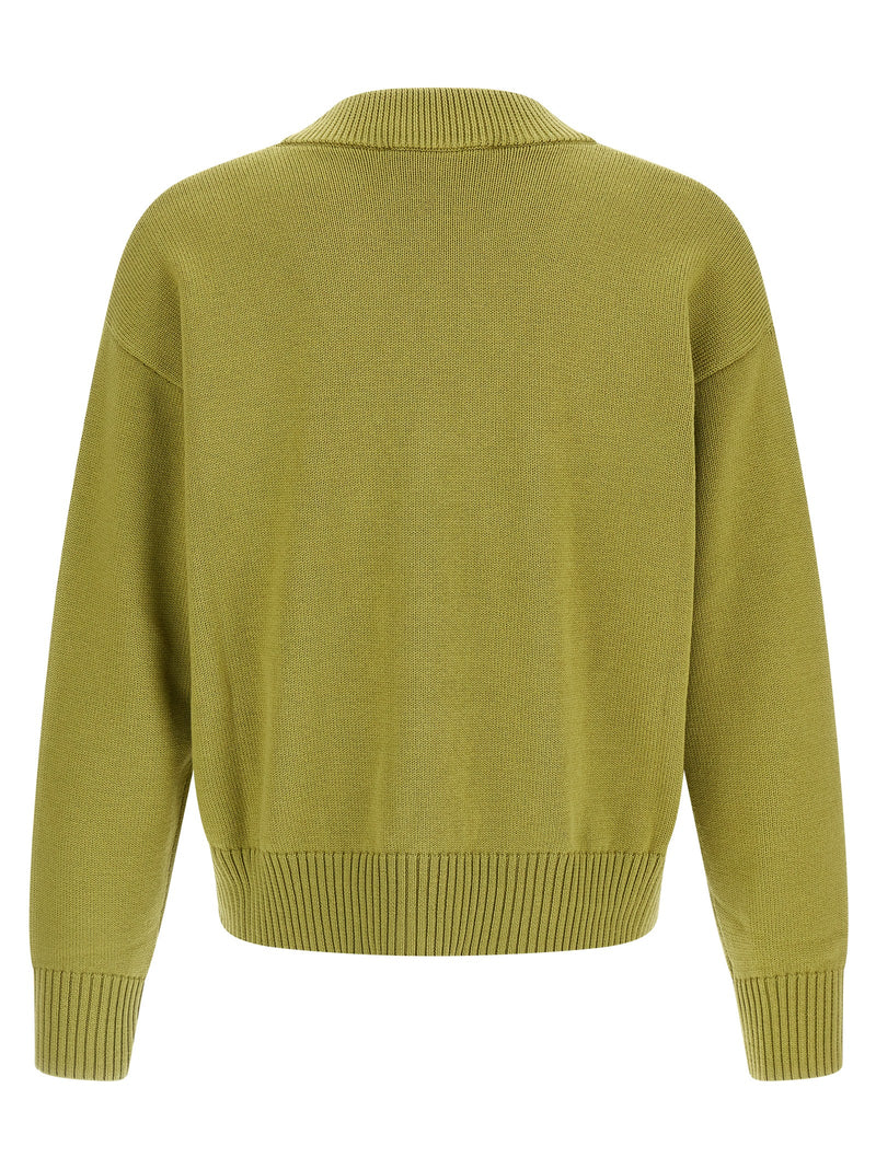 Cardigan bicolore en laine Ami Paris