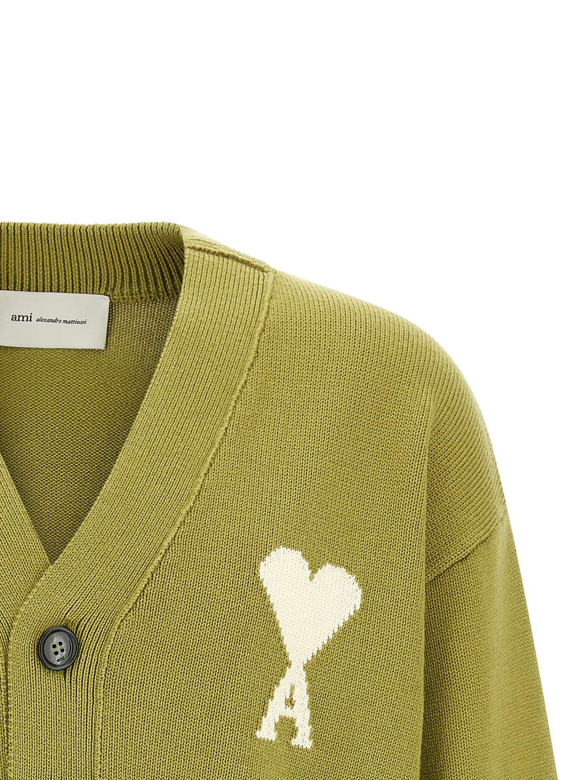 Cardigan bicolore en laine Ami Paris