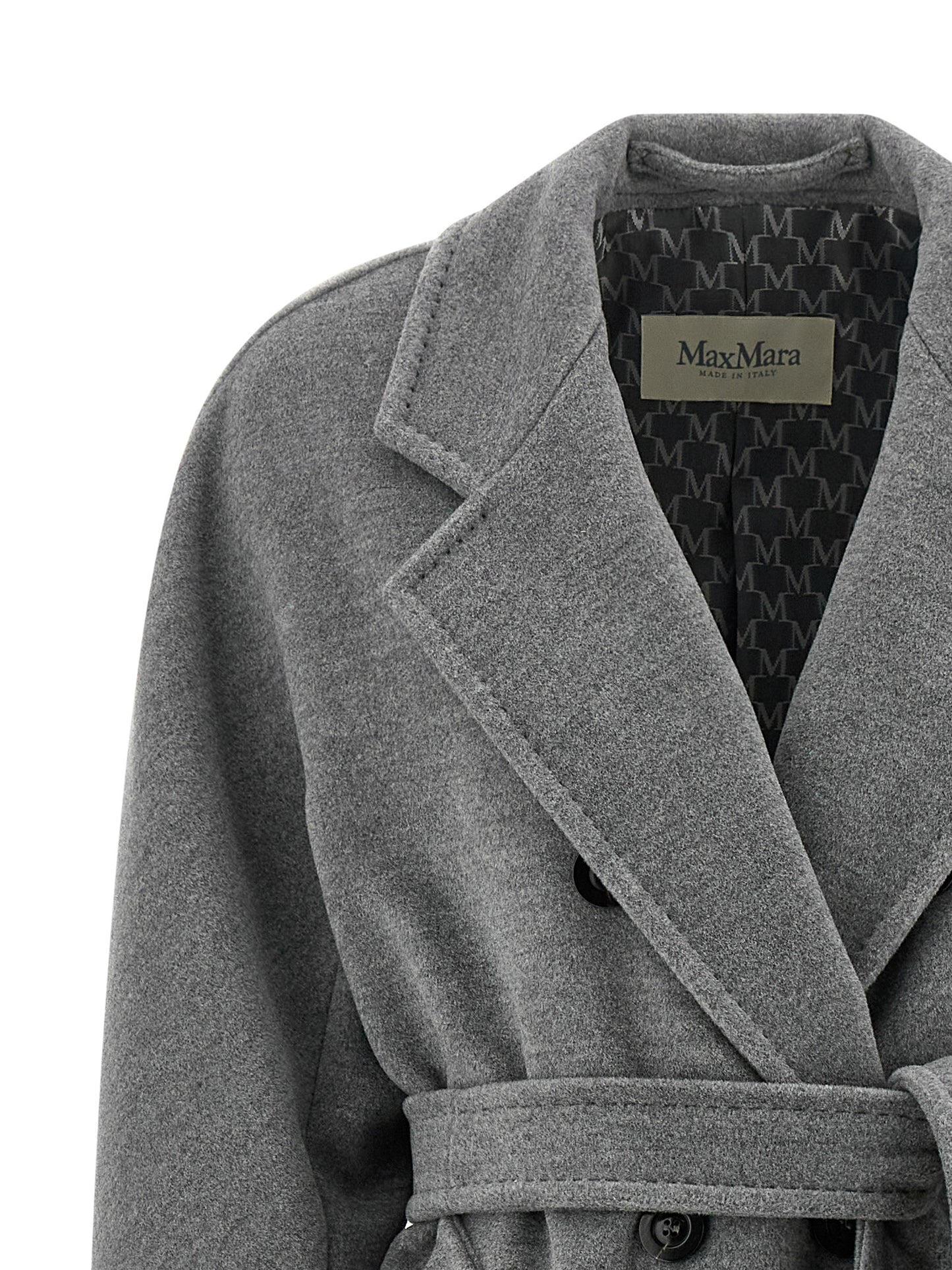 Max Mara Gray Virgin Wool Coat