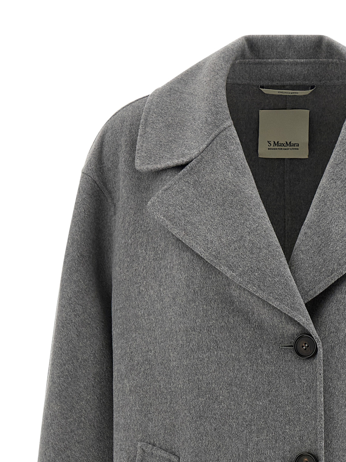 'S Max Mara Gray Virgin Wool Coat