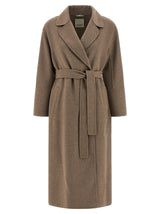 Manteau en laine vierge marron 'S Max Mara