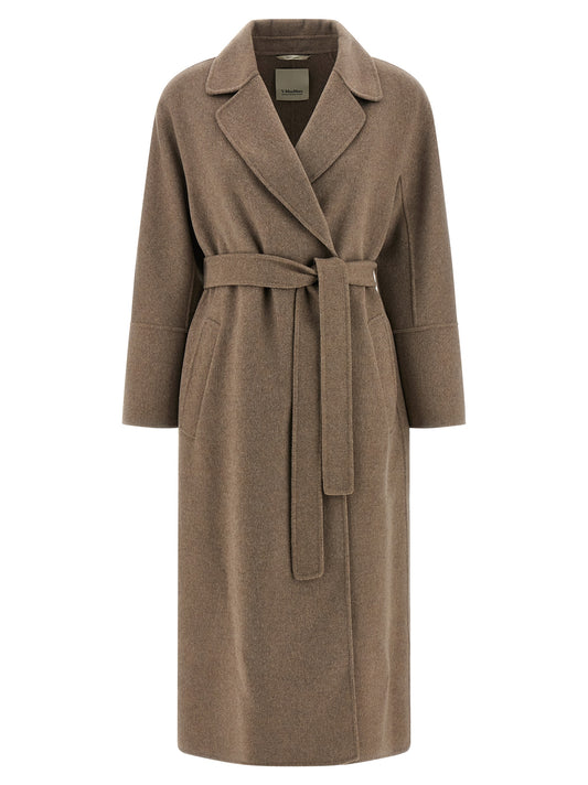 Manteau en laine vierge marron 'S Max Mara