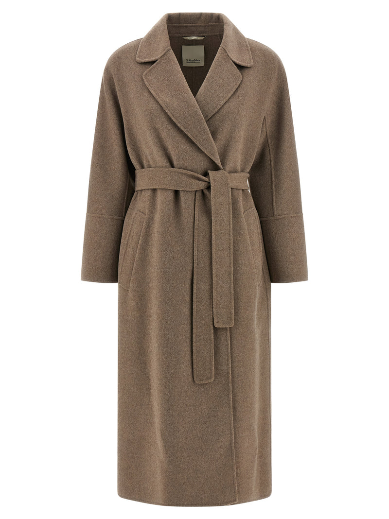 Manteau en laine vierge marron 'S Max Mara
