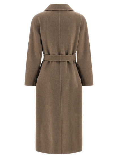 'S Max Mara Brown Virgin Wool Coat