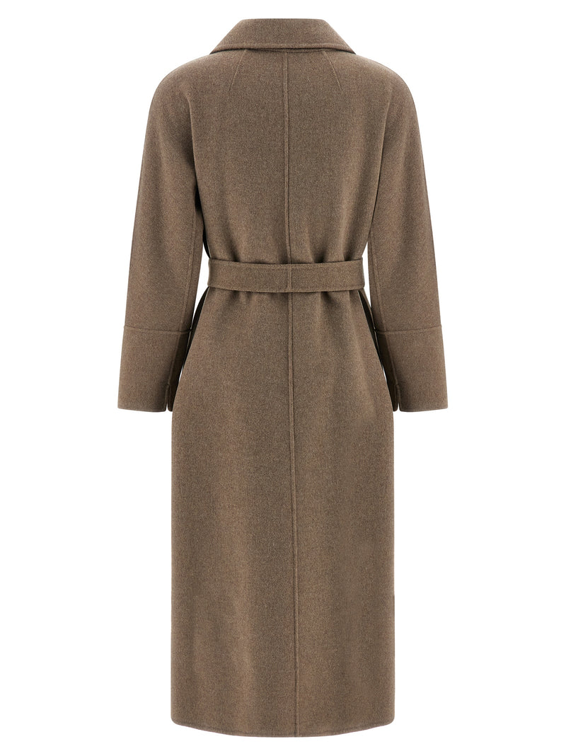 Manteau en laine vierge marron 'S Max Mara