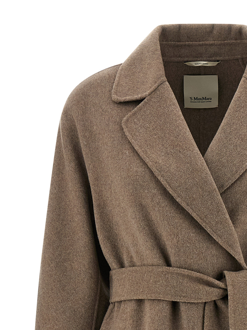 Manteau en laine vierge marron 'S Max Mara