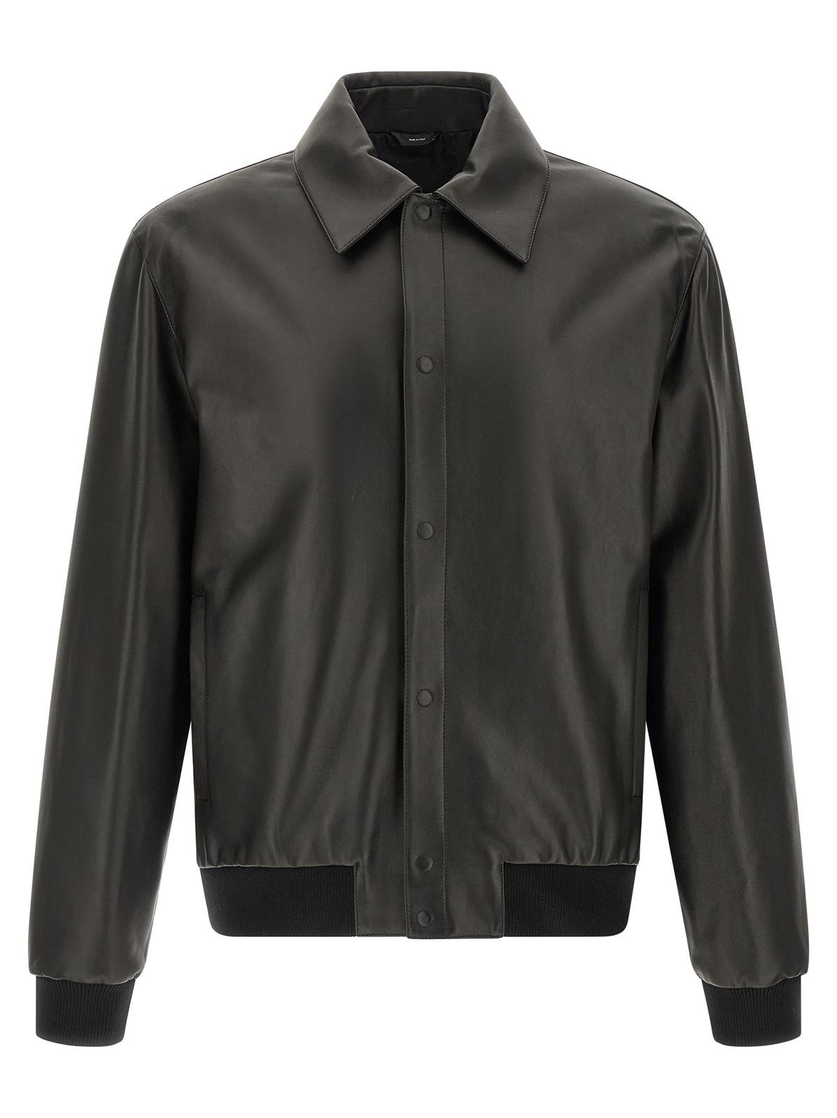 Fendi Blouson en cuir d'agneau noir