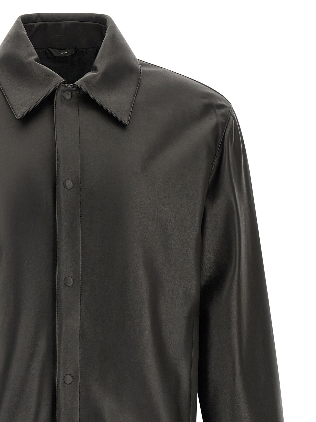 Fendi Blouson en cuir d'agneau noir