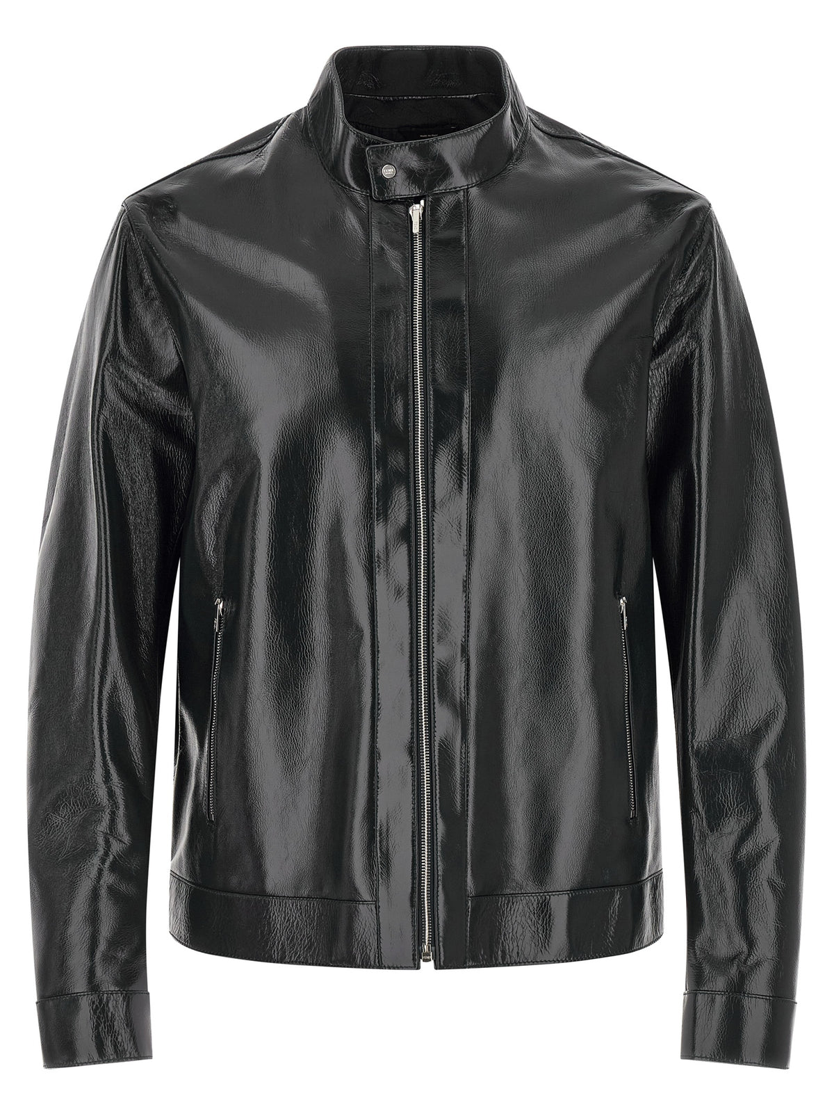 Fendi Blue Lamb Leather Leather Jacket