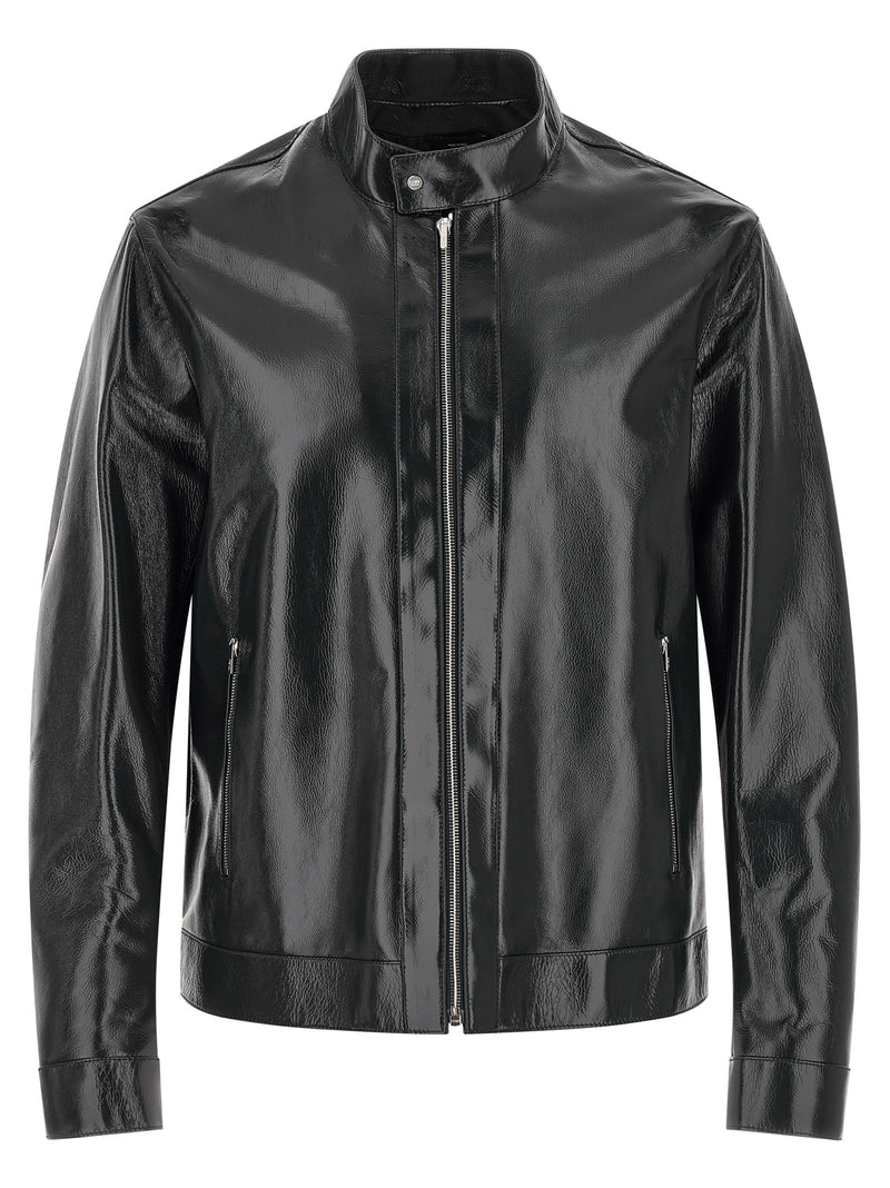 Fendi Blue Lamb Leather Blouson Jacket for Men