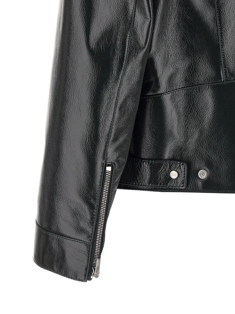 Fendi Blue Lamb Leather Blouson Jacket for Men
