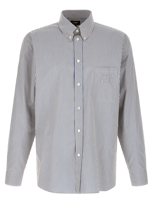 Fendi Blue Cotton Blouse