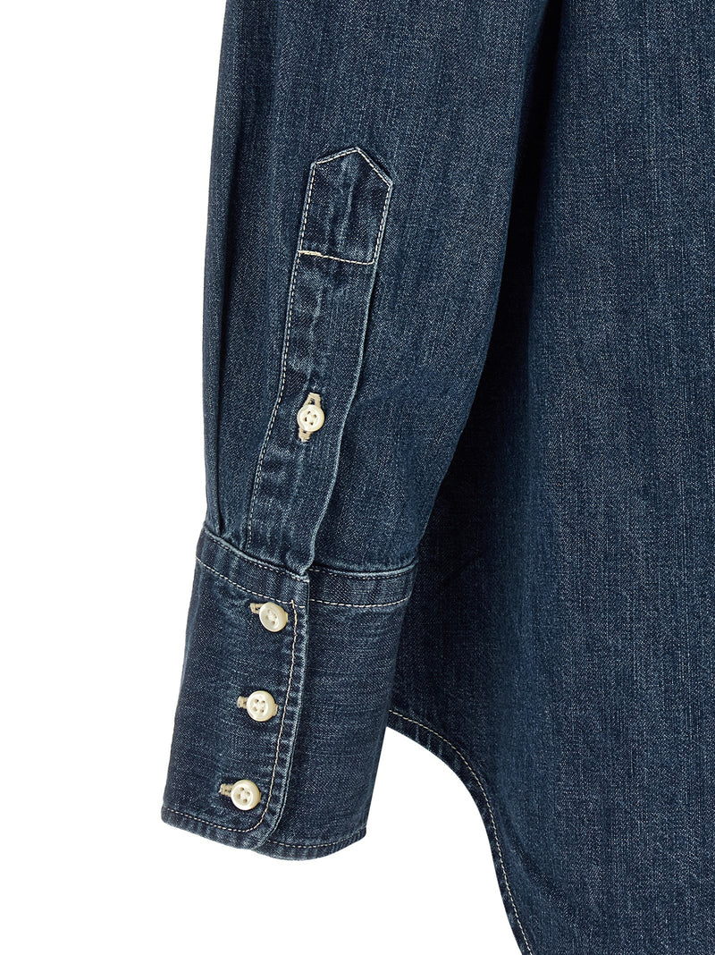 Polo Ralph Lauren Blue Cotton Blouse for Women