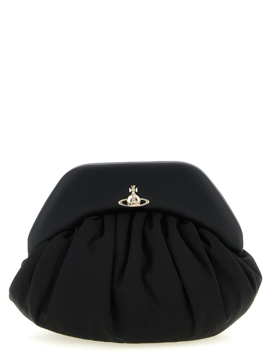 Pochette Vivienne Westwood noire en viscose