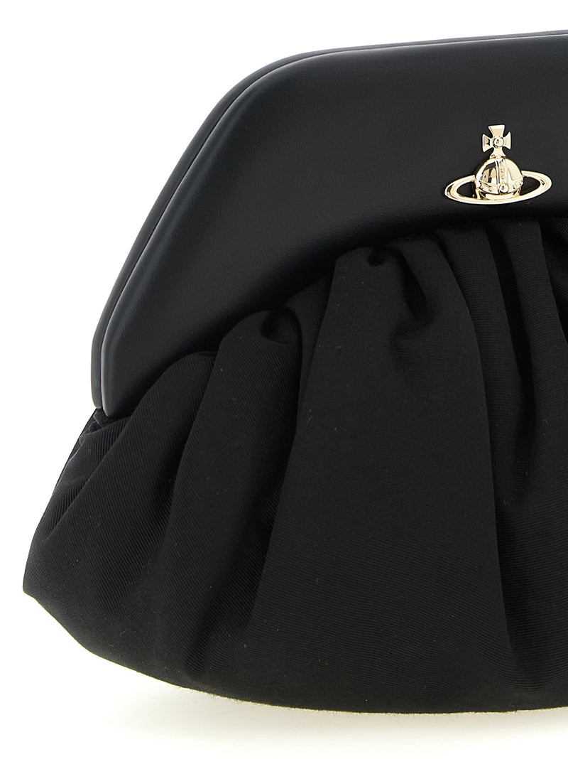 Pochette Vivienne Westwood noire en viscose