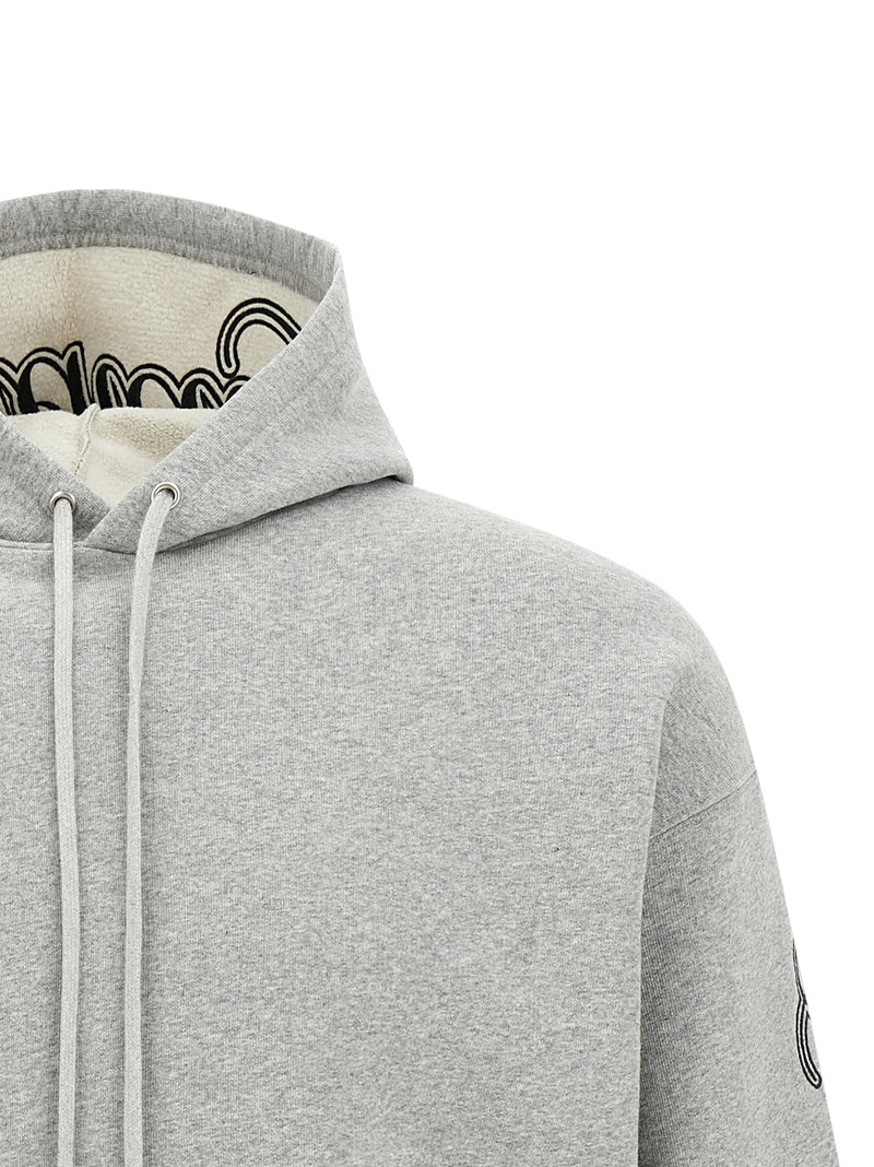 Balenciaga Gray Cotton Sweatshirt - Cursive Embroidery