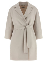 'S Max Mara Beige Virgin Wool Coat
