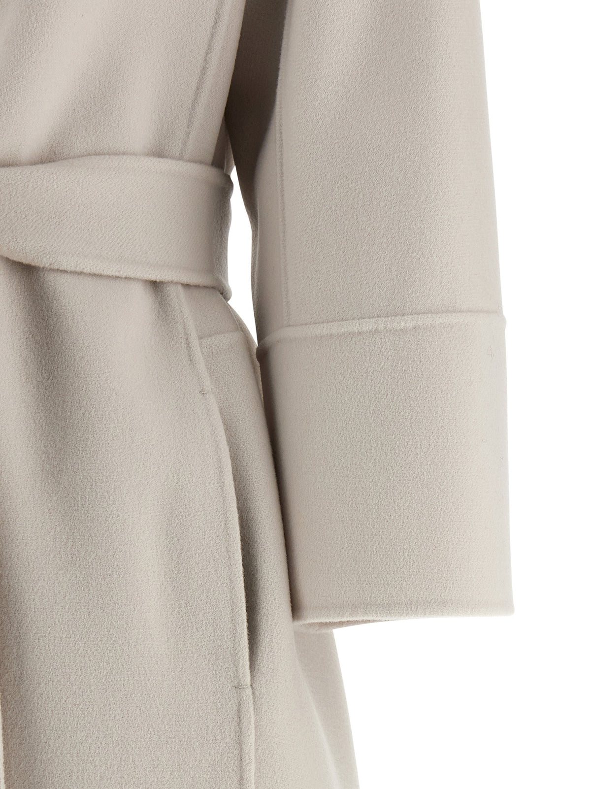 'S Max Mara Beige Virgin Wool Coat