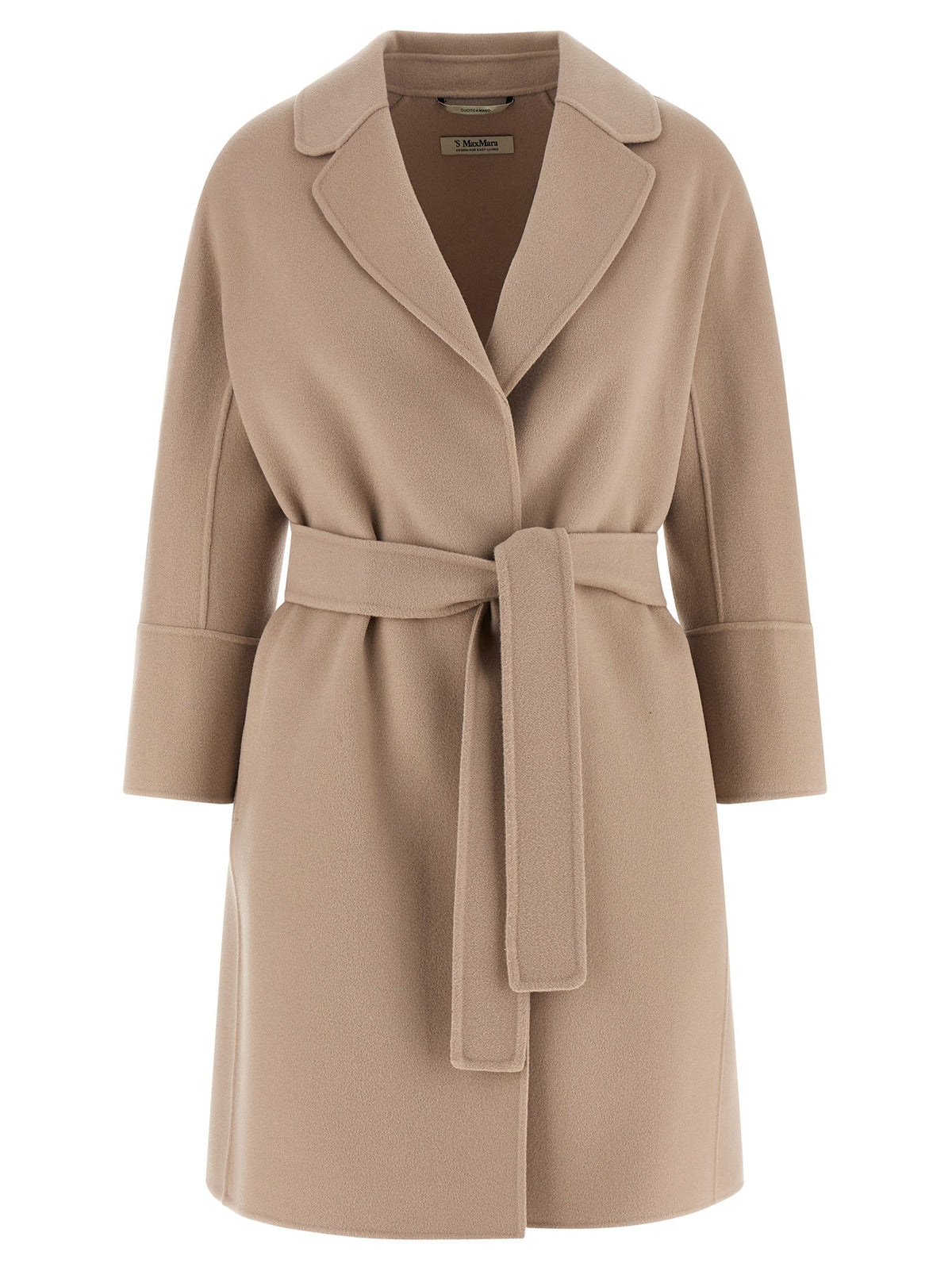 'S Max Mara Beige Virgin Wool Coat