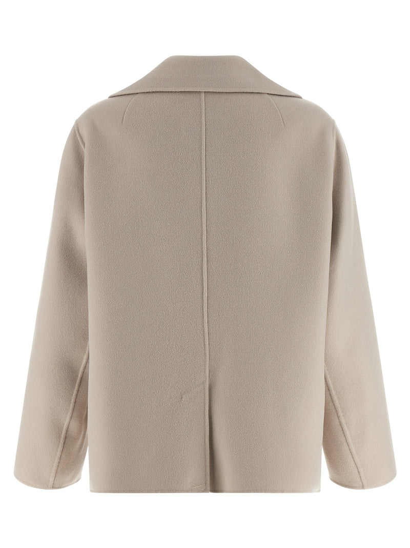 Veste de motard beige en laine vierge 'S Max Mara