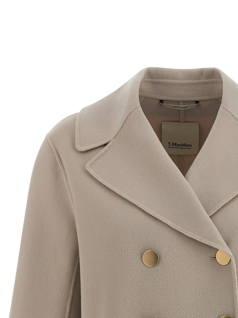 Veste de motard beige en laine vierge 'S Max Mara