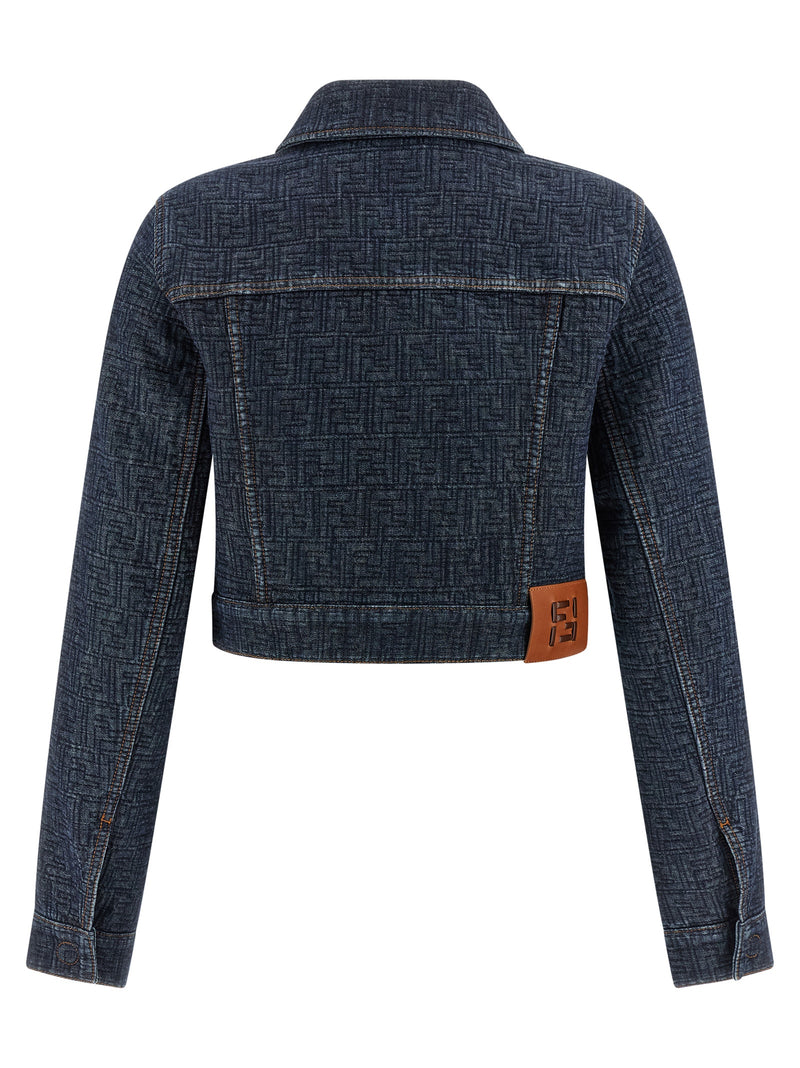 Fendi Blue Cotton Denim Jacket - Iconic Style