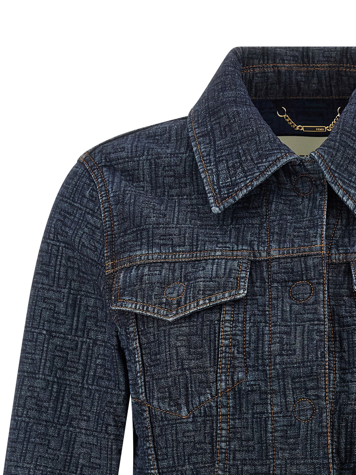 Fendi Blue Cotton Denim Jacket - Iconic Style