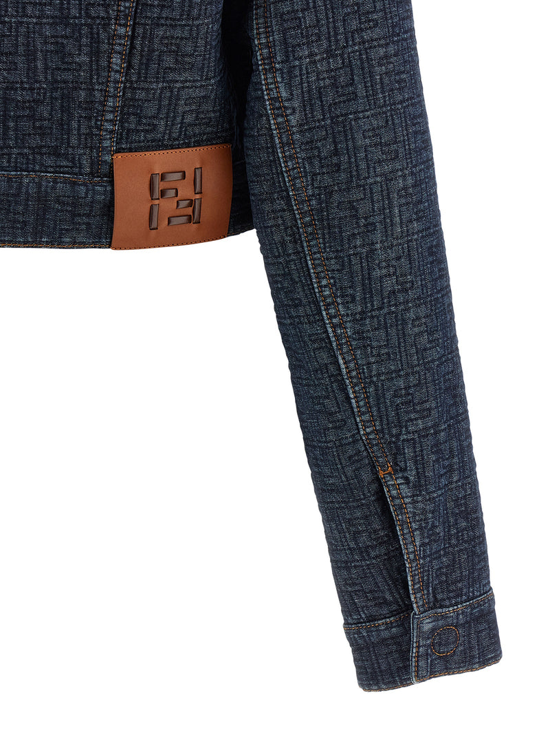 Fendi Blue Cotton Denim Jacket - Iconic Style