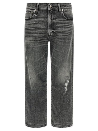 R13 Gray Cotton Boyfriend Jeans