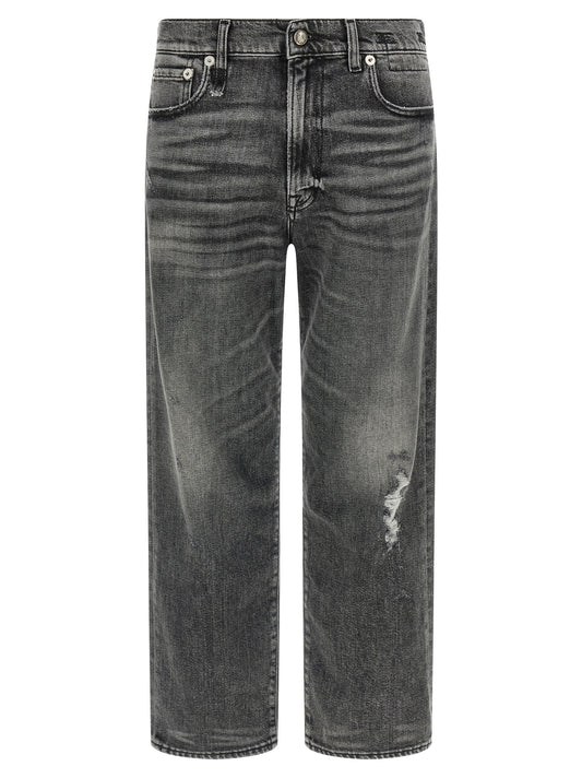 Jean boyfriend gris en coton R13