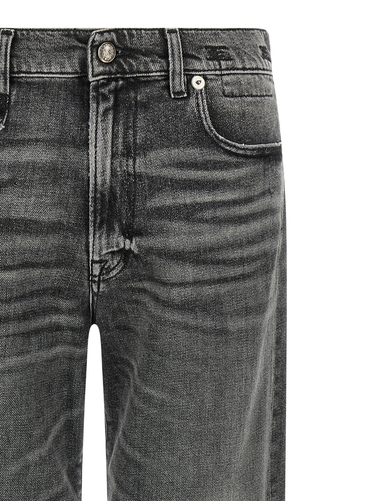 Jean boyfriend gris en coton R13