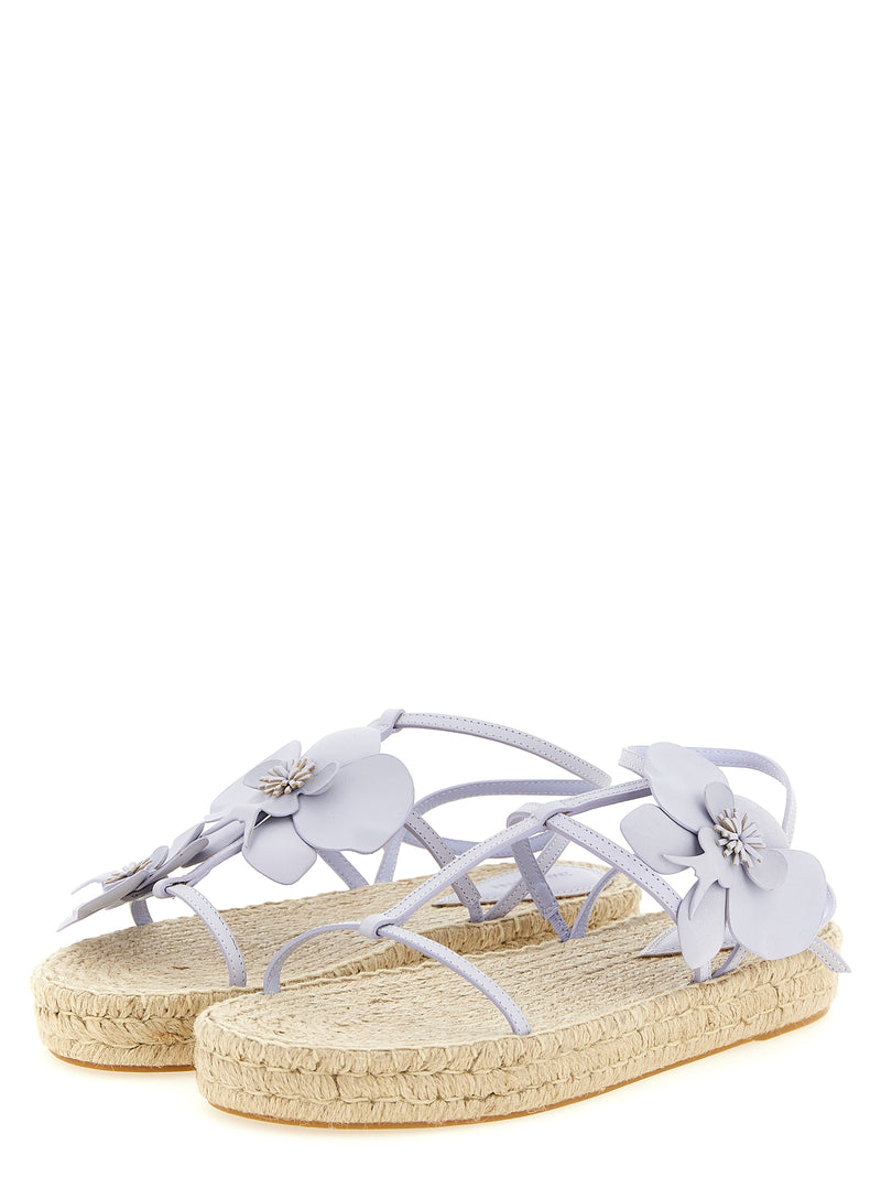 Zimmermann Purple Cowhide Flat Sandals - Chic Coastal Style