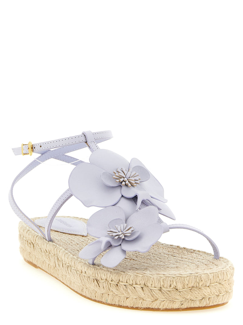 Zimmermann Purple Cowhide Flat Sandals - Chic Coastal Style