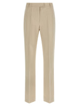 'S Max Mara Beige Cotton Cropped Pants - Chic & Comfortable