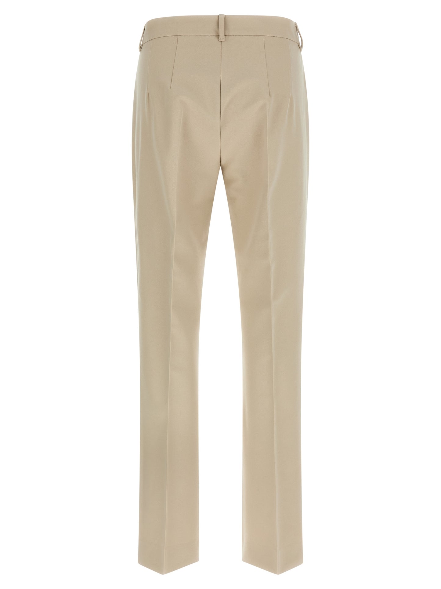 'S Max Mara Beige Cotton Cropped Pants