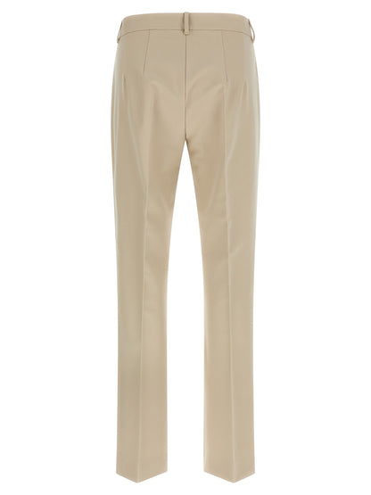 'S Max Mara Beige Cotton Cropped Pants