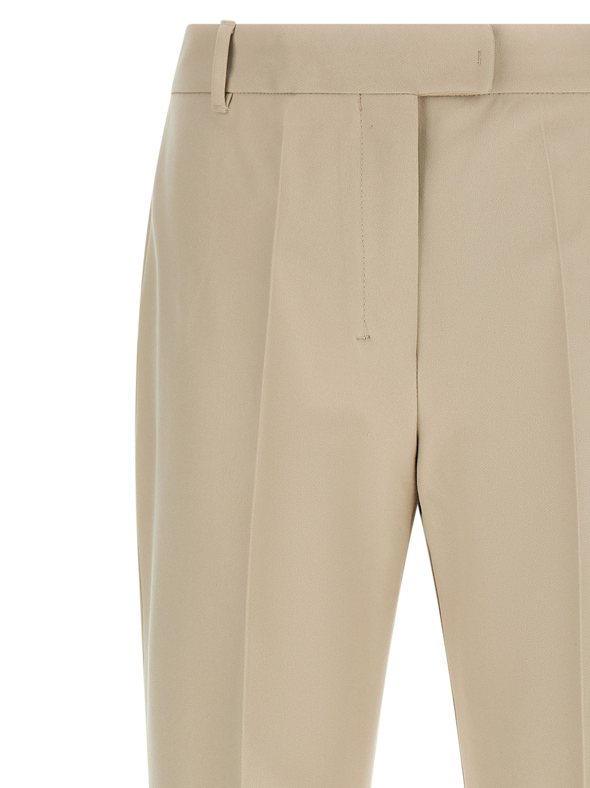 'S Max Mara Beige Cotton Cropped Pants - Chic & Comfortable