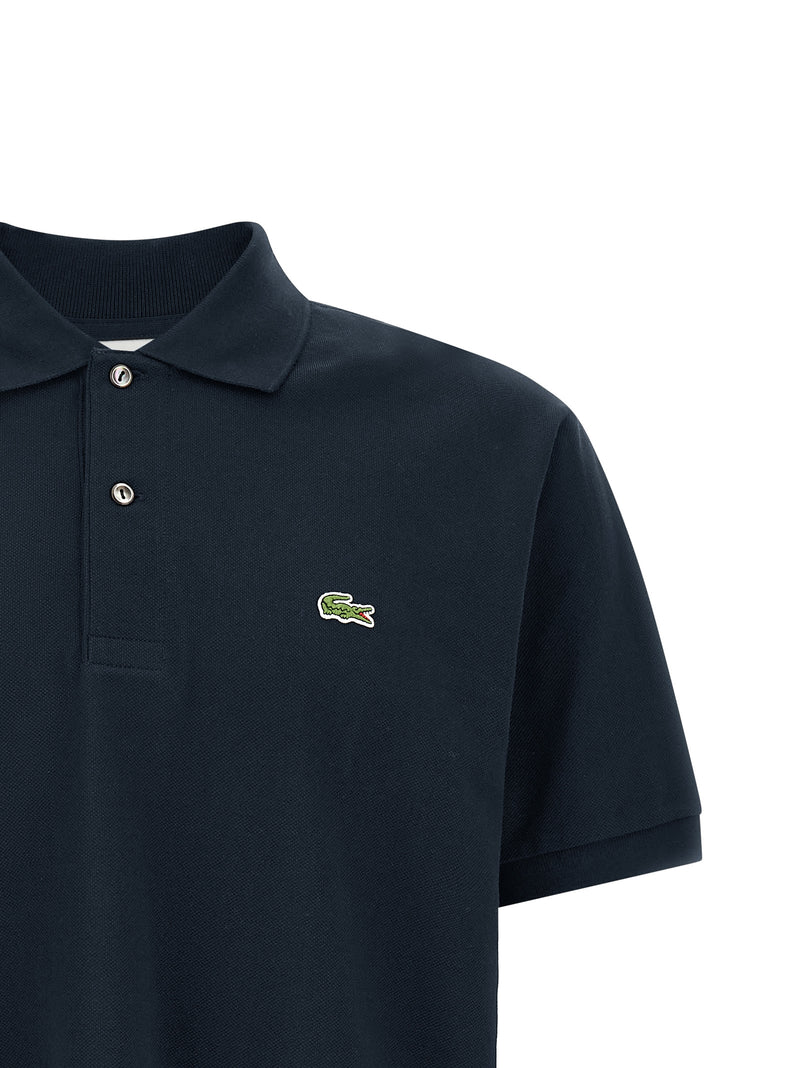 Polo Lacoste bleu en coton