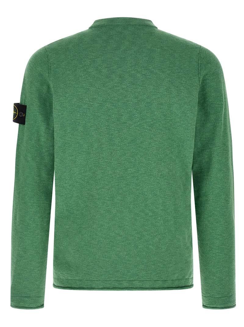 Stone Island Bicolor Cotton Cardigan - Green
