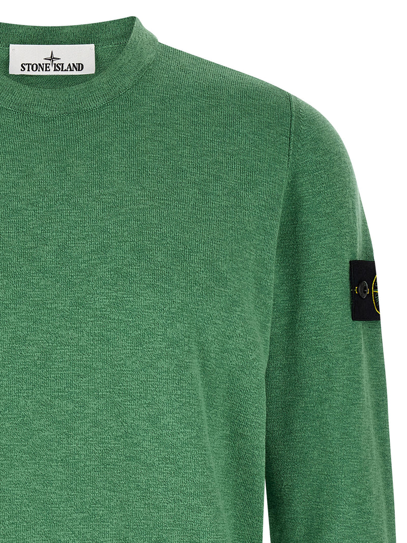 Stone Island Bicolor Cotton Cardigan - Green