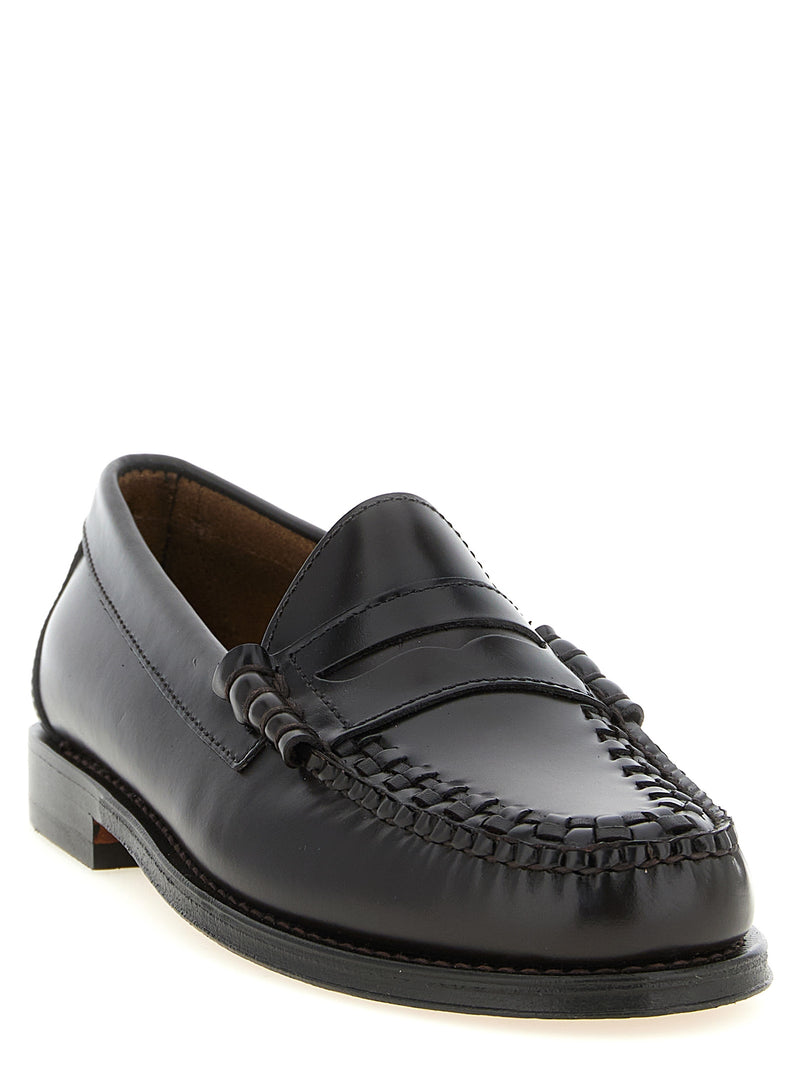 G.H. BASS Brown Cowhide Slip-On Loafers for Men
