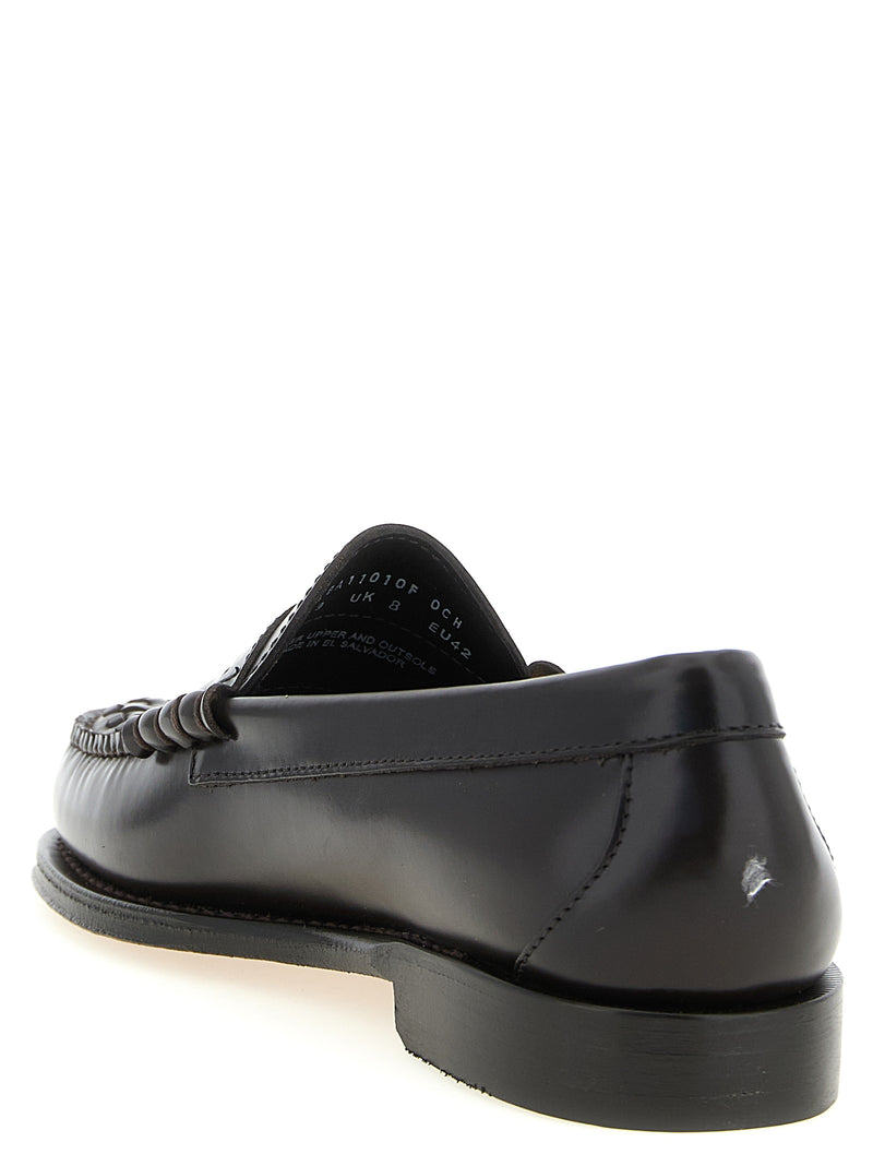 G.H. BASS Brown Cowhide Slip-On Loafers for Men